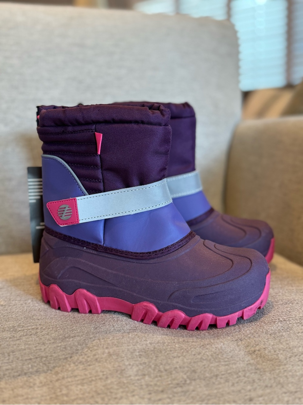 NWT Kids Waterproof Winter Boots - Purple & Pink